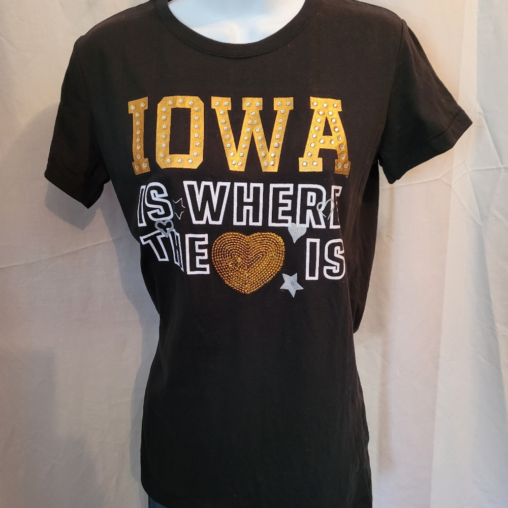 IOWA Is Where The Love Is Bling Tee Shirt